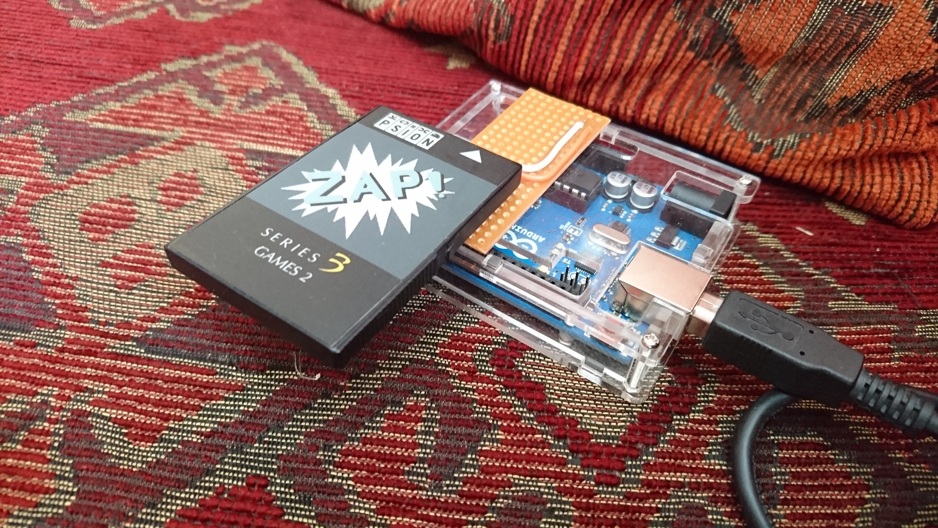 The Psion Games 3 SSD connected to an Arduino Uno