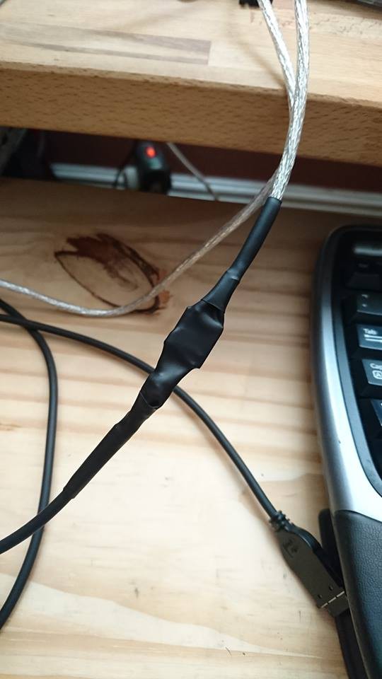 The module wrapped in heatshrink